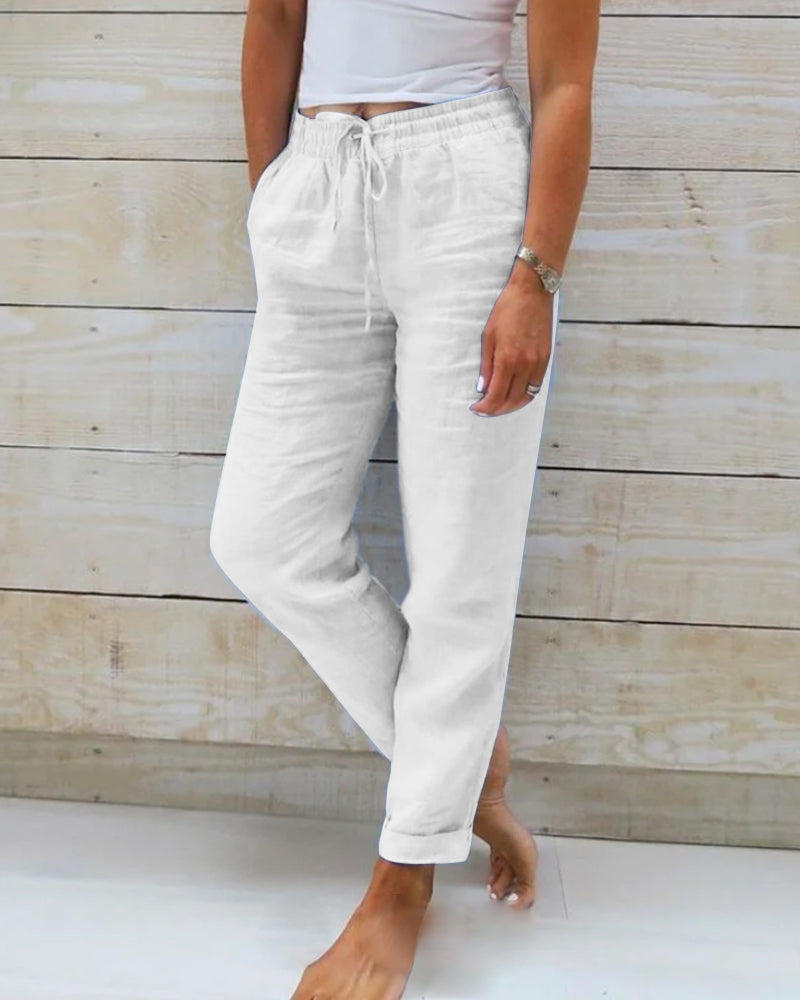 Miya™ Cotton Elasticated Trousers 1 + 1 Free