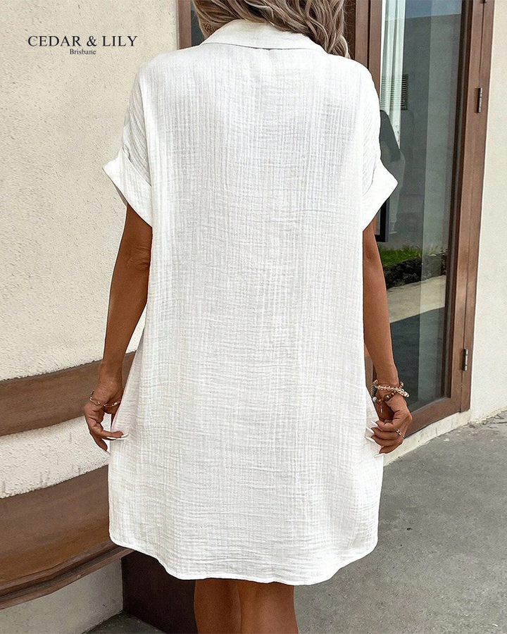 Sally™ | Casual Button-Up Shirt Dress