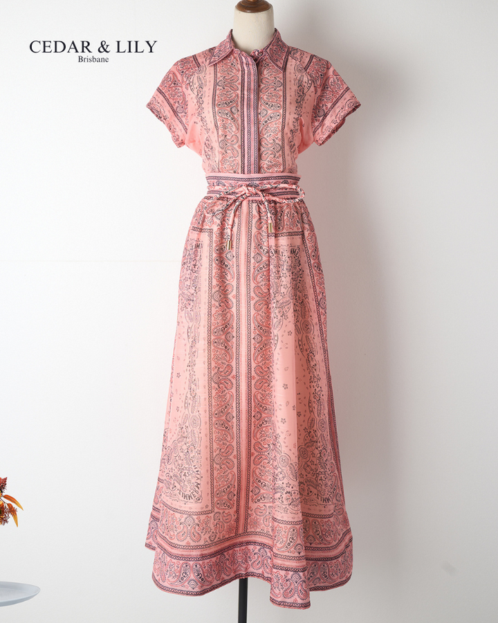 Lydia™ | Paisley Elegance Maxi Dress