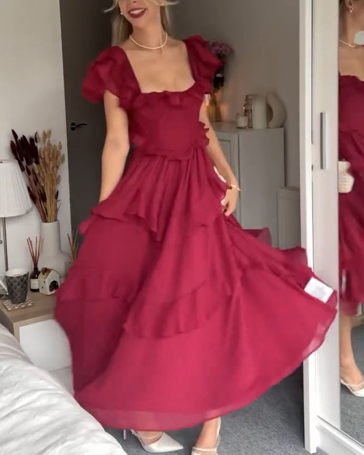 Ruby Ruffle Dress