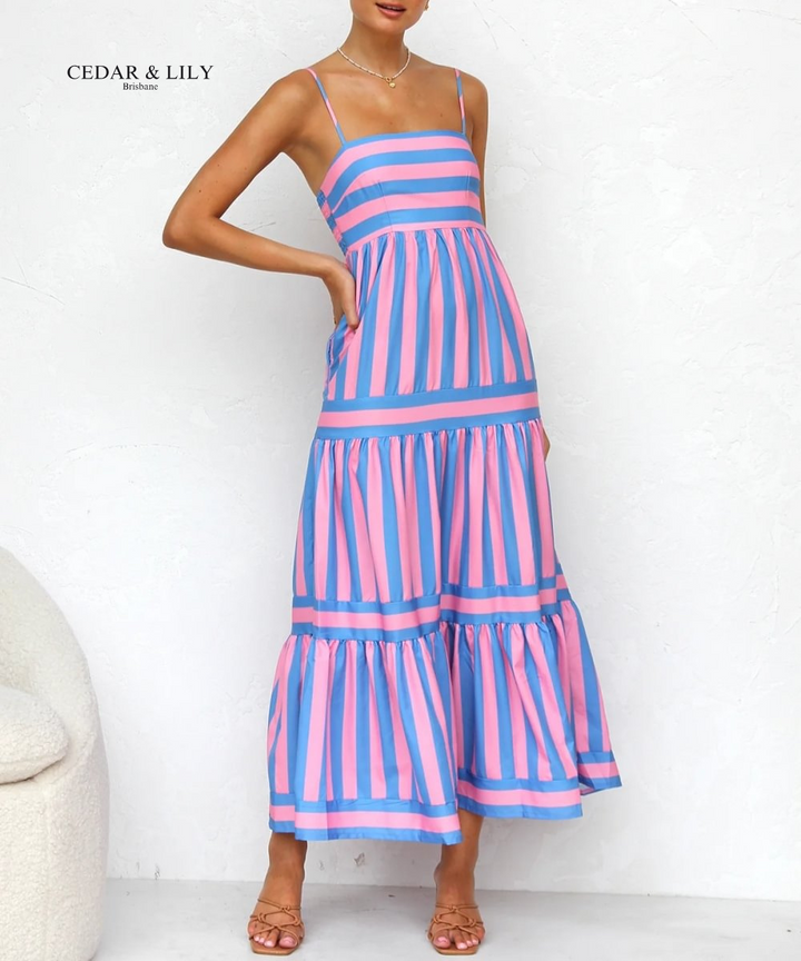 Kelly™ | Vibrant Striped Maxi Dress