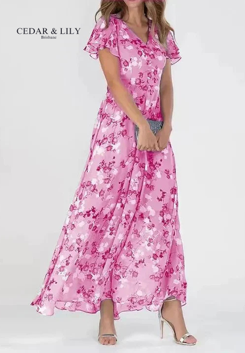 Fiona™ | Radiant Floral Maxi Dress