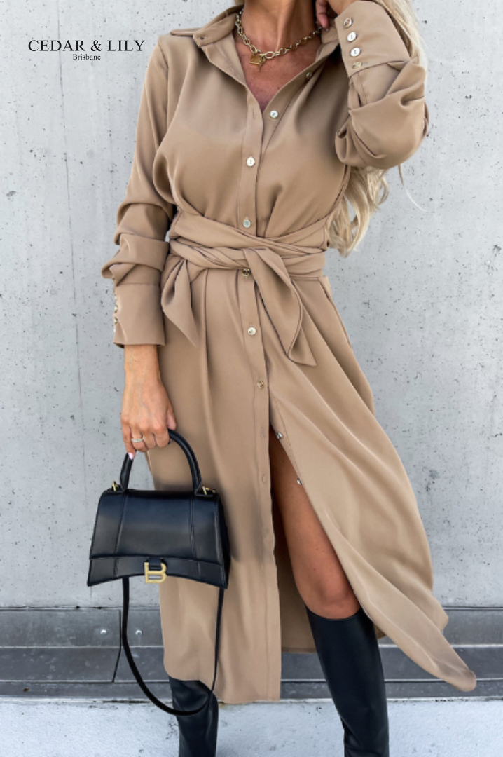 Betty | Casual Button Twist Dress