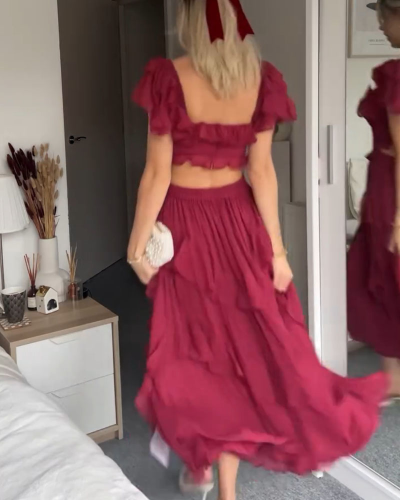 Ruby Ruffle Dress