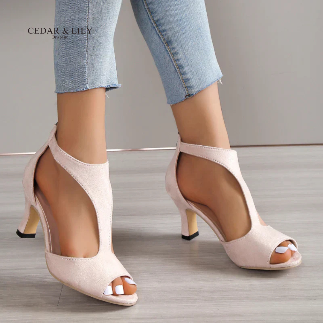 Evelyn Orthopedic Elegant Peep-Toe Heels