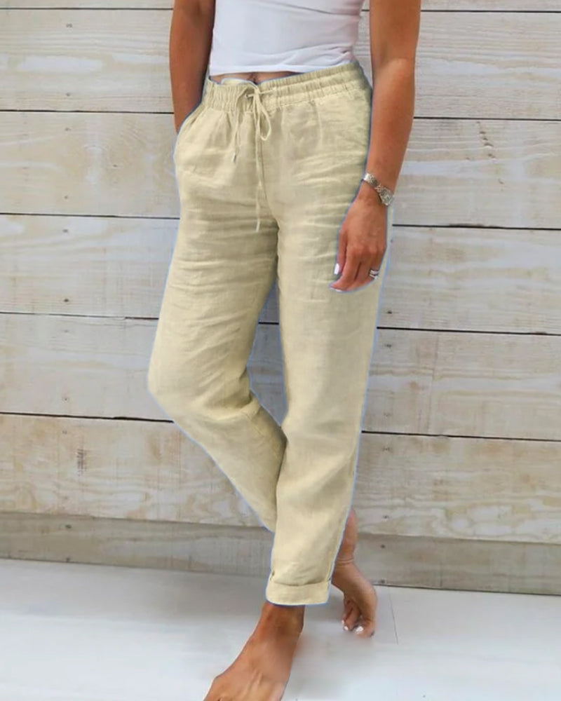 Miya™ Cotton Elasticated Trousers 1 + 1 Free