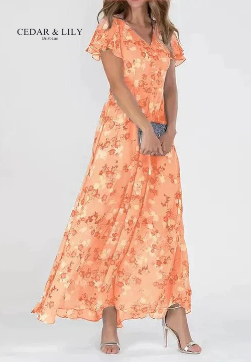 Fiona™ | Radiant Floral Maxi Dress