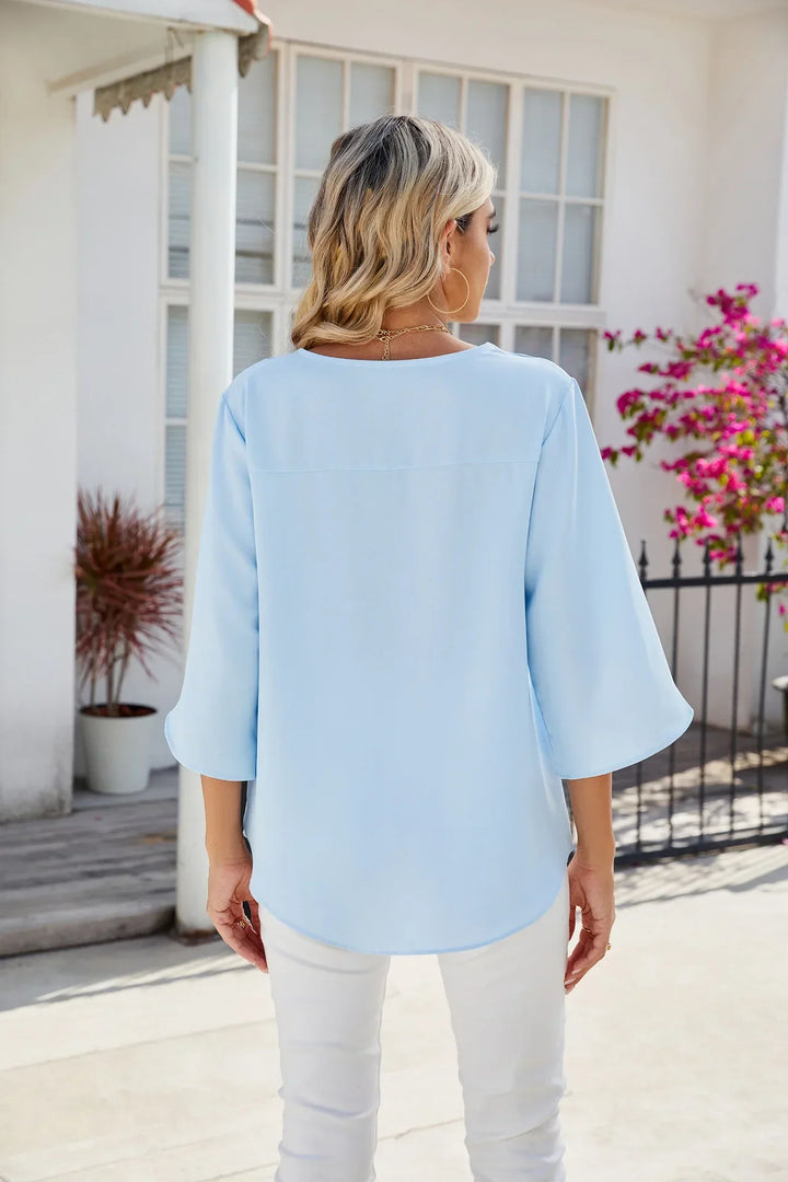 Mila - V-neck Blouse 1 + 1 Free