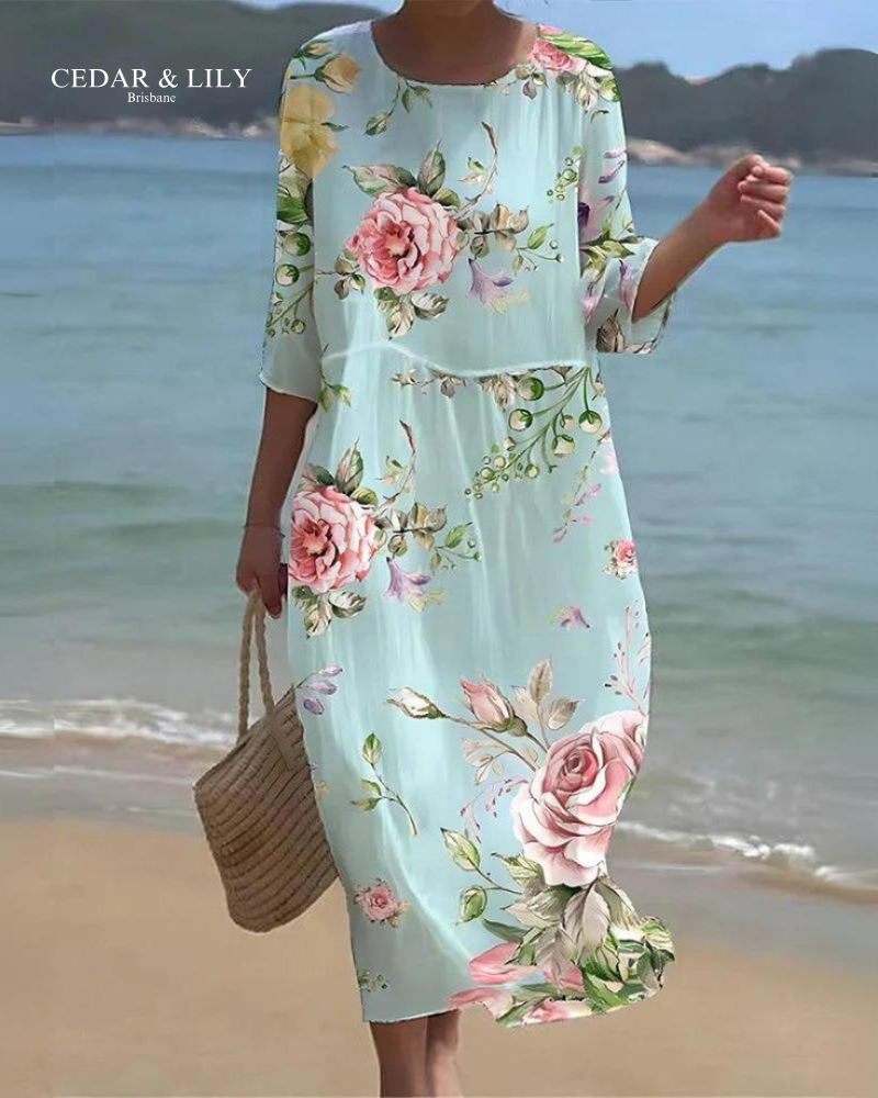 Serena™ | Ocean Breeze Watercolor Dress