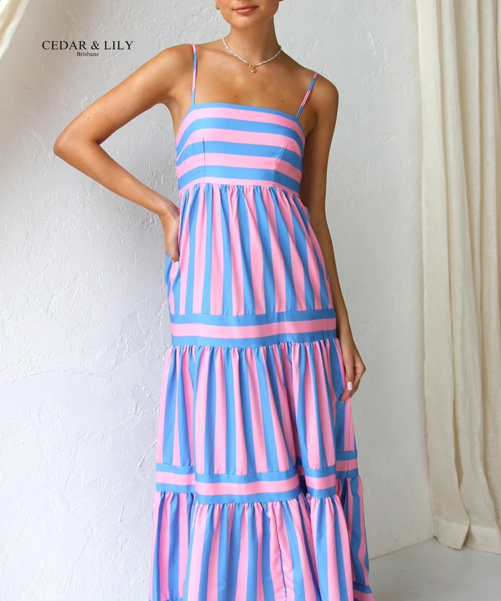 Kelly™ | Vibrant Striped Maxi Dress