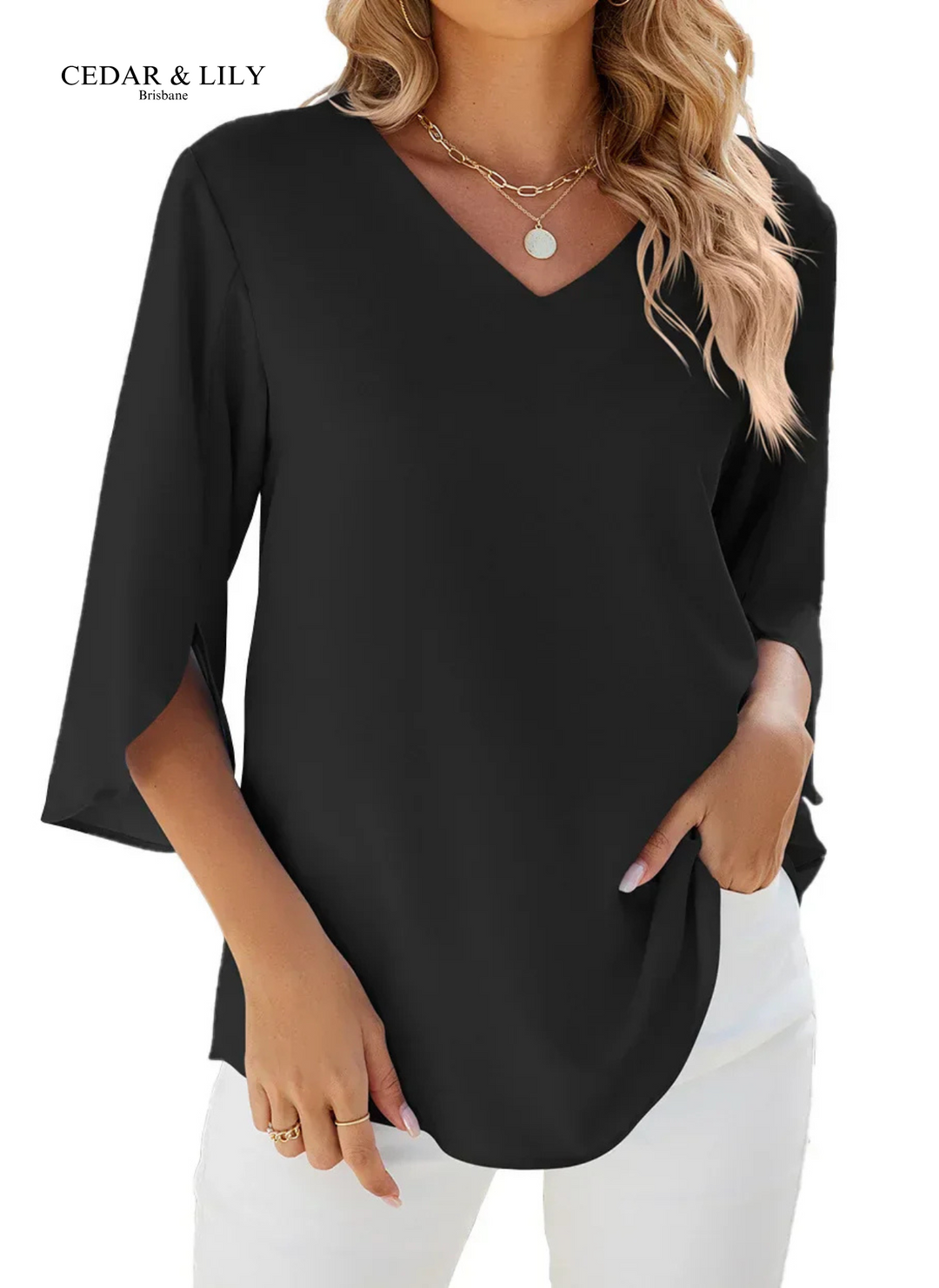 Taylor™ | Effortless Elegance V-Neck Blouse