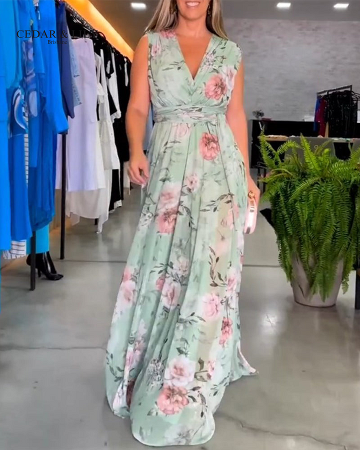 Evelyn™ | Graceful Floral Maxi Dress