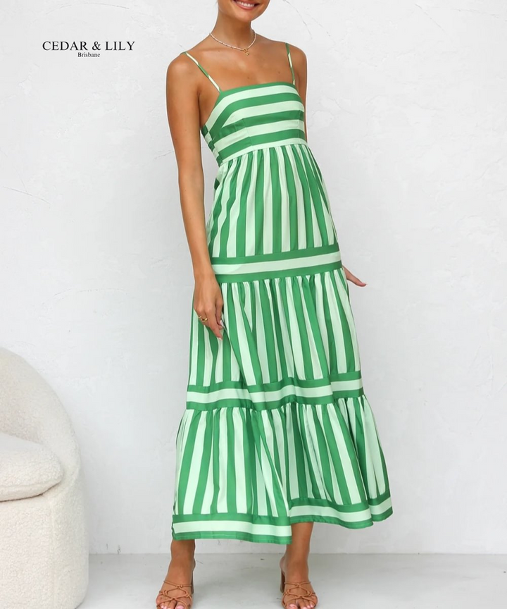 Kelly™ | Vibrant Striped Maxi Dress