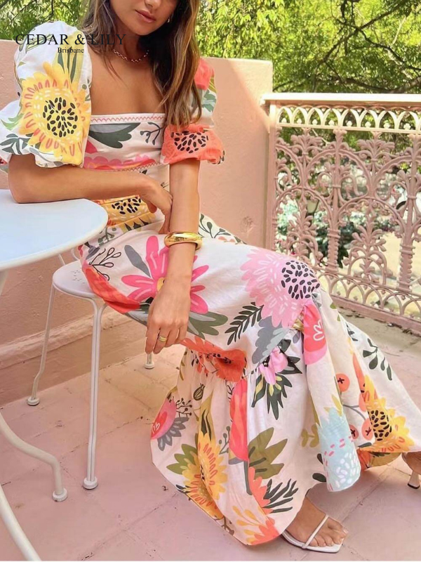 Florence™ | Vibrant Floral Maxi Dress