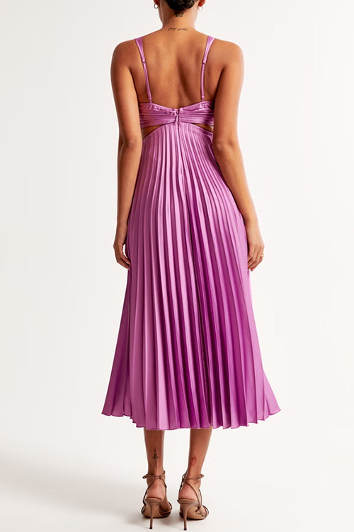 Elisse™ Cut-Out Waist Pleated Maxi Dress