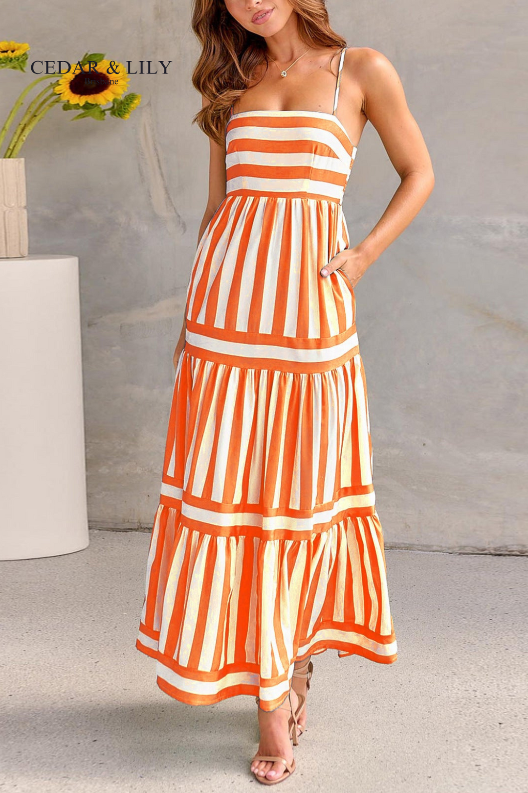 Amara™ | Striped Summer Maxi Dress