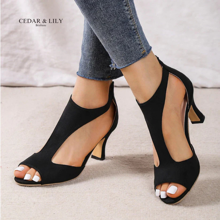 Evelyn Orthopedic Elegant Peep-Toe Heels