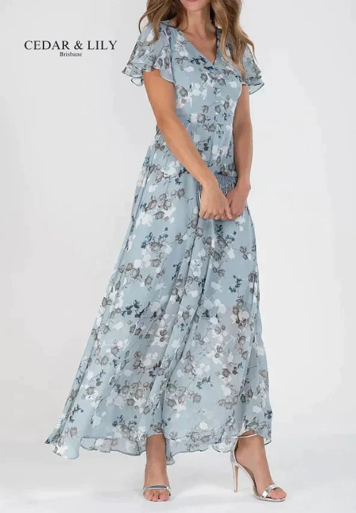 Fiona™ | Radiant Floral Maxi Dress