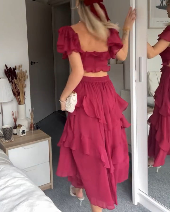 Ruby Ruffle Dress