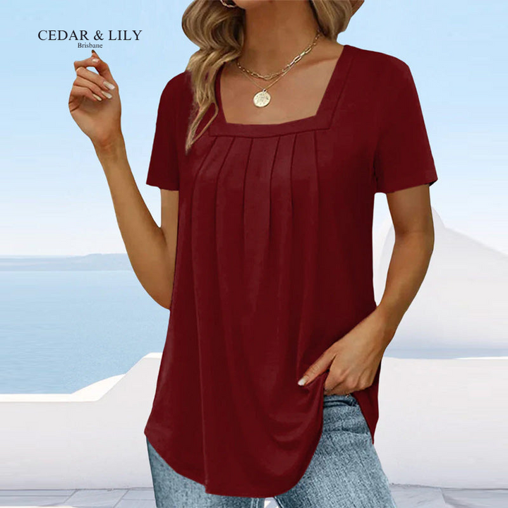 Giulia™ | Pleated Square-Neck Top 1 + 1 FREE