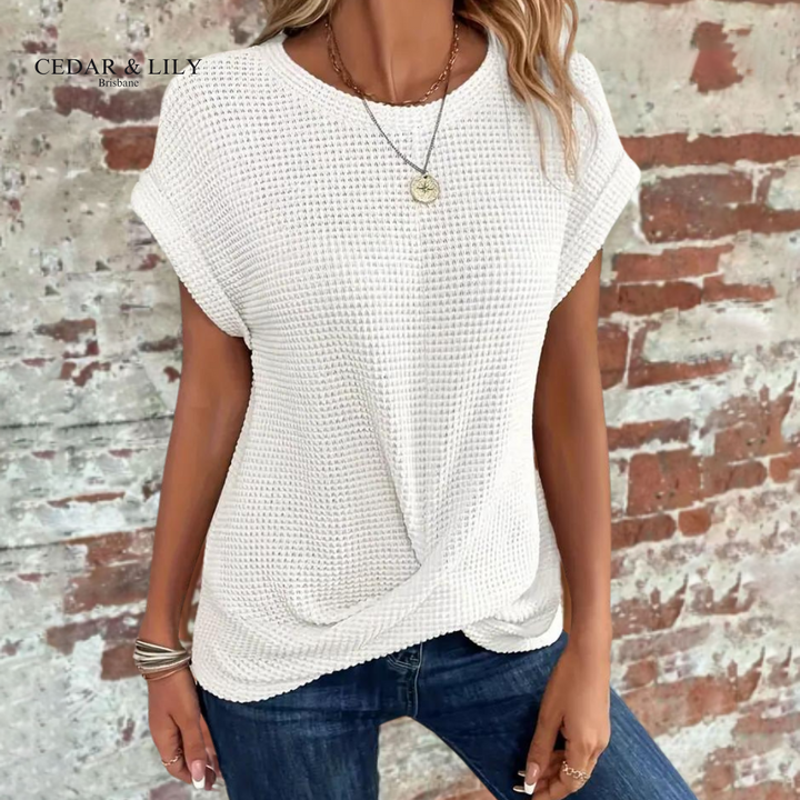 Margo™ Chic Waffle Blouse 1 + 1 free