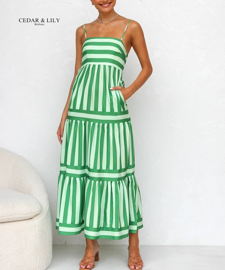 Kelly™ | Vibrant Striped Maxi Dress