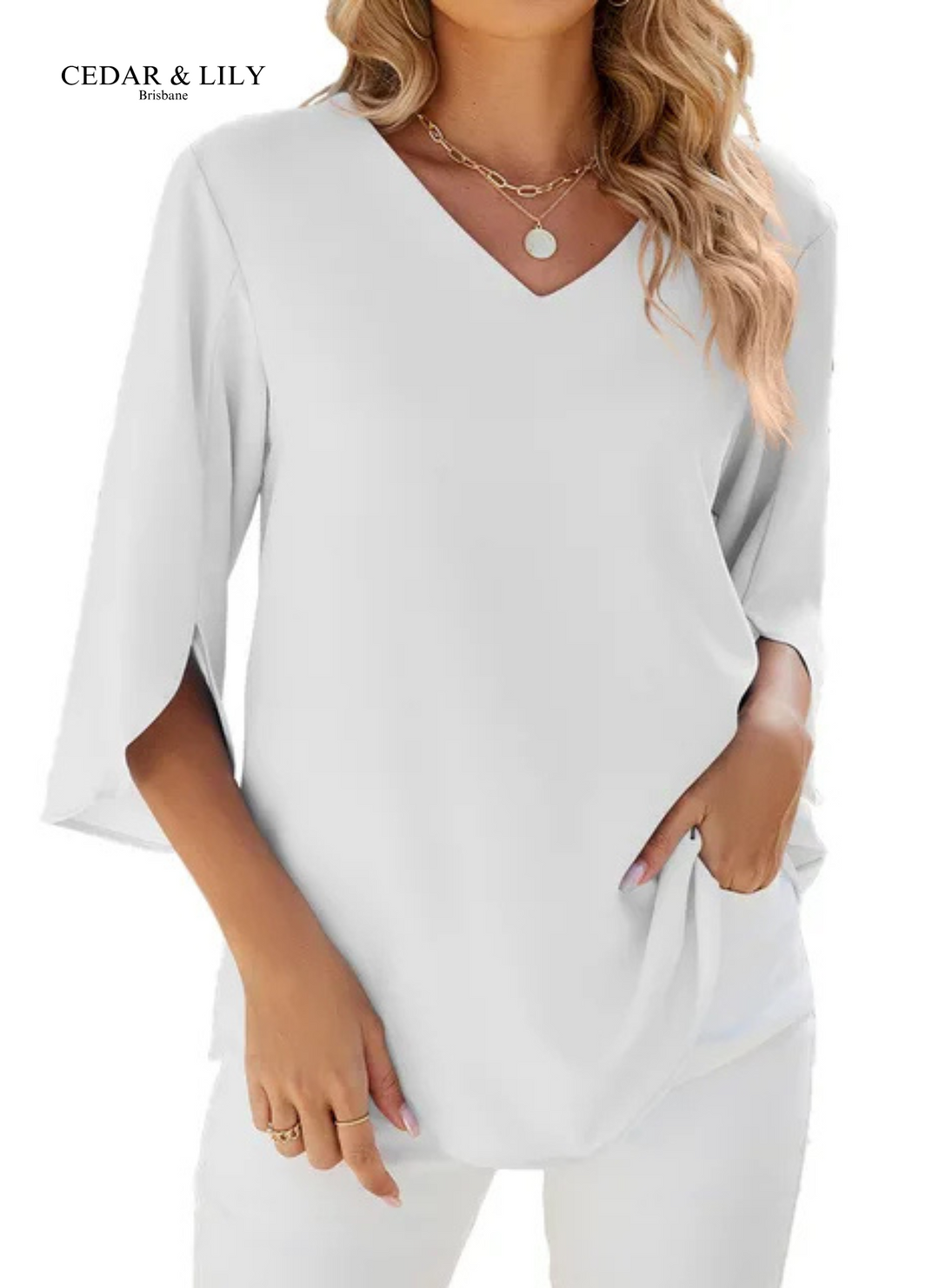 Taylor™ | Effortless Elegance V-Neck Blouse