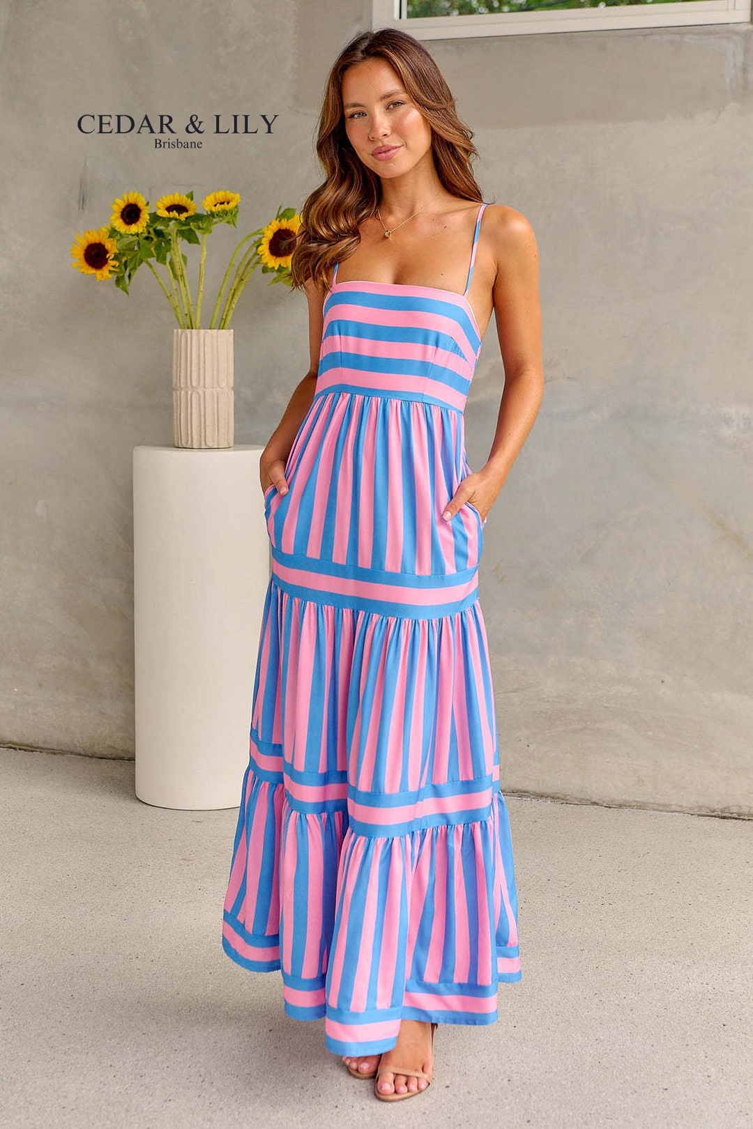 Amara™ | Striped Summer Maxi Dress