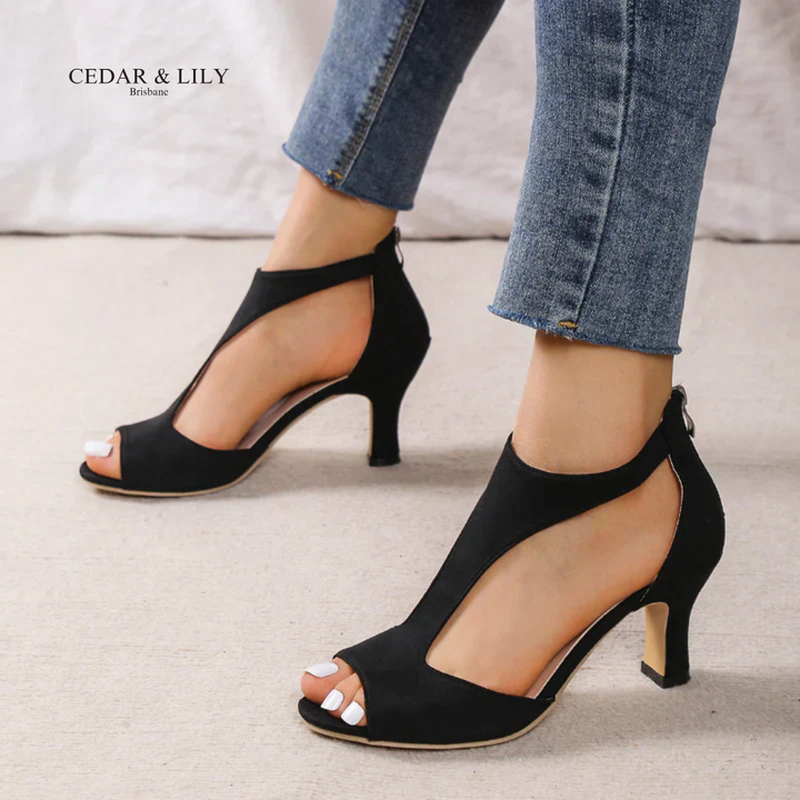 Evelyn Orthopedic Elegant Peep-Toe Heels