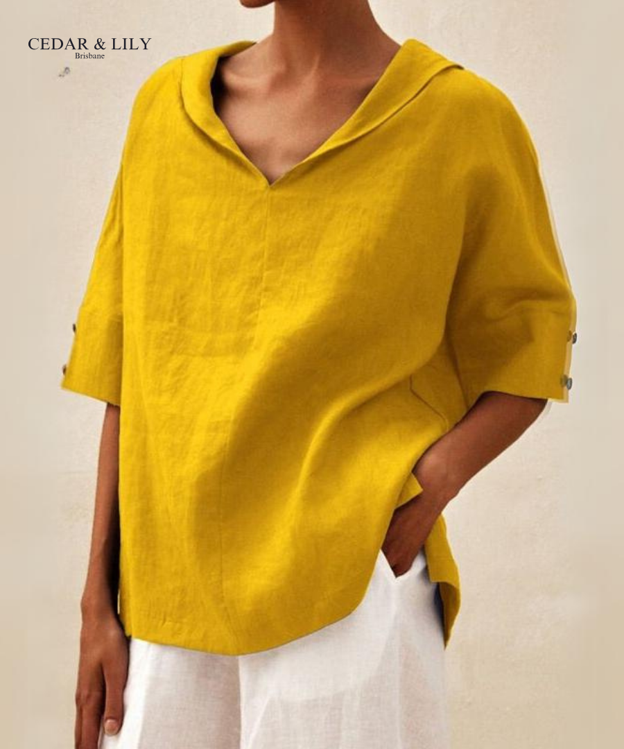 Maren™ | Relaxed Linen Tunic Top