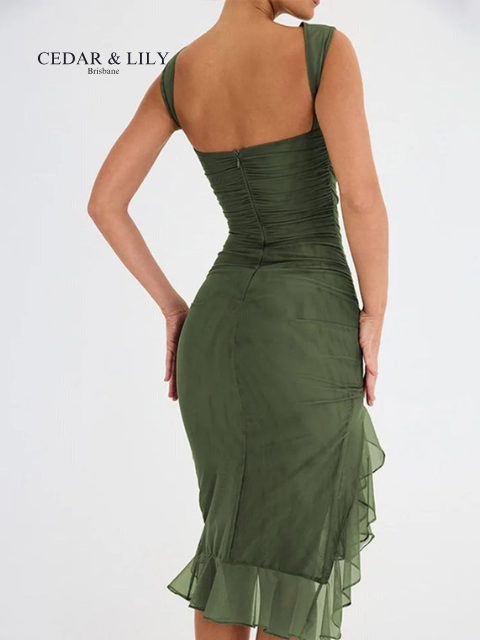 Livia™ | Ruched Asymmetric Evening Dress