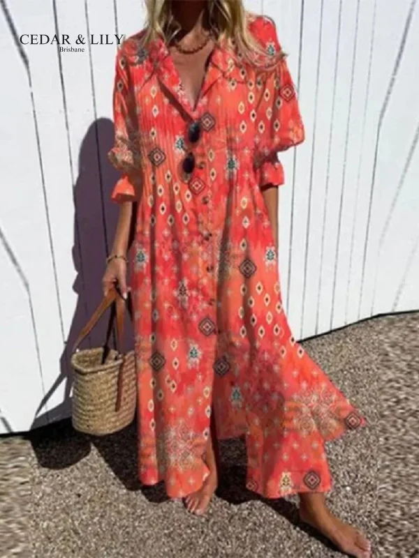 Amelia™ | Vibrant Floral Maxi Dress