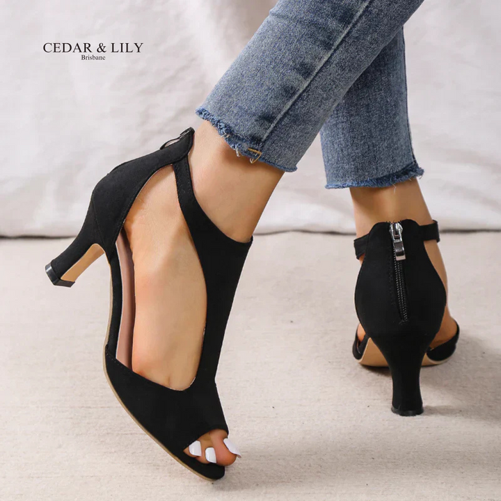 Evelyn Orthopedic Elegant Peep-Toe Heels