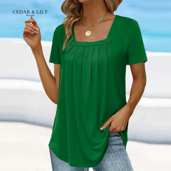 Giulia™ | Pleated Square-Neck Top 1 + 1 FREE