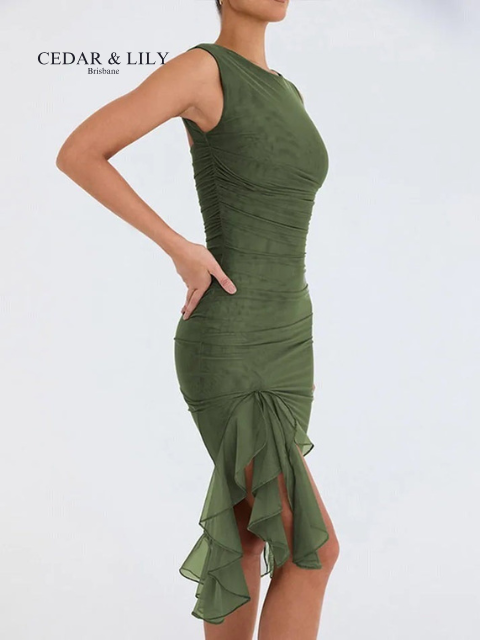 Livia™ | Ruched Asymmetric Evening Dress