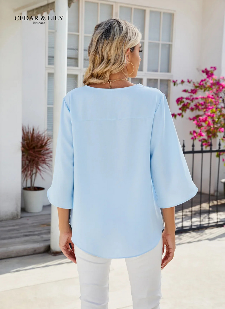 Taylor™ | Effortless Elegance V-Neck Blouse