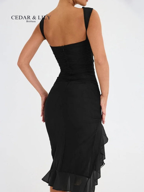 Livia™ | Ruched Asymmetric Evening Dress