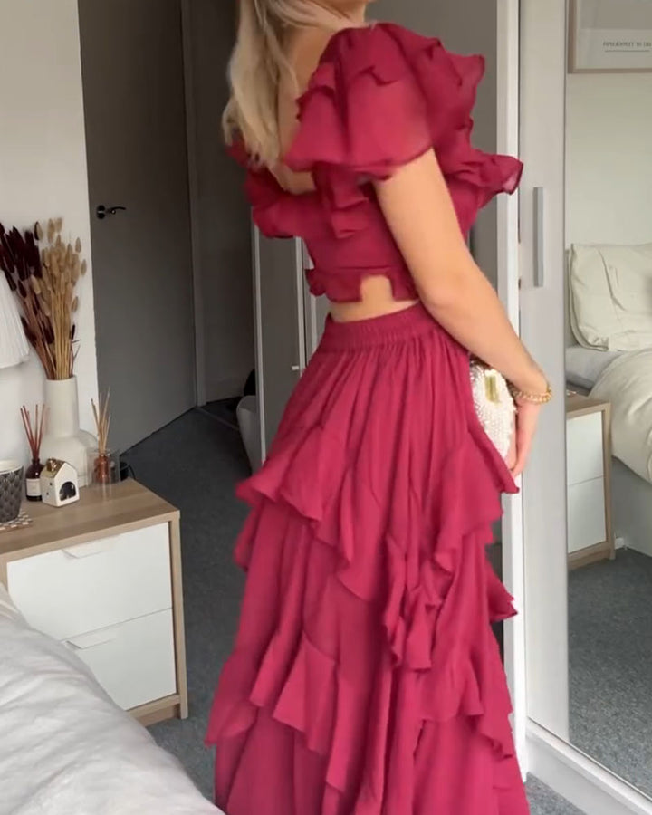 Ruby Ruffle Dress