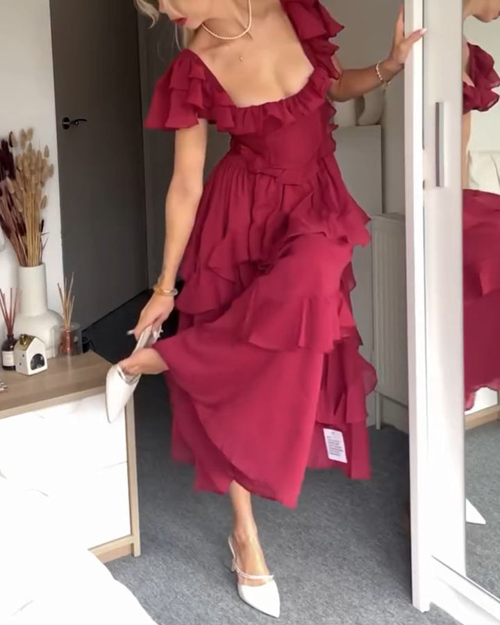 Ruby Ruffle Dress