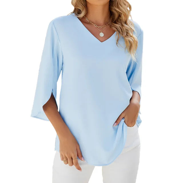 Mila - V-neck Blouse 1 + 1 Free