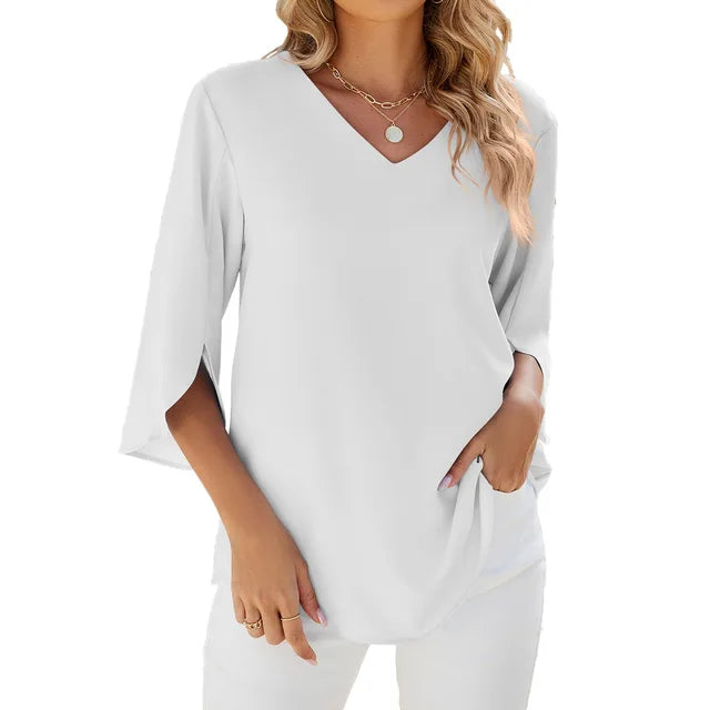 Mila - V-neck Blouse 1 + 1 Free