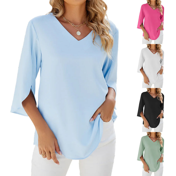 Mila - V-neck Blouse 1 + 1 Free