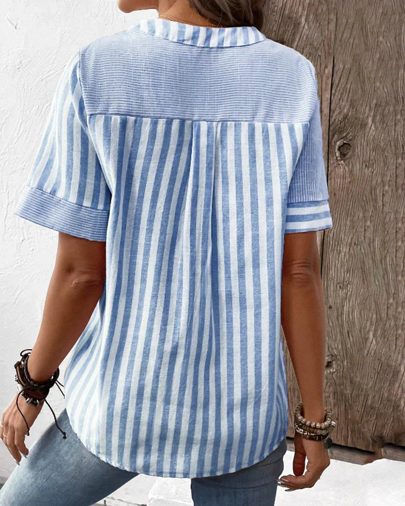 Talia | Elegant Striped Blouse