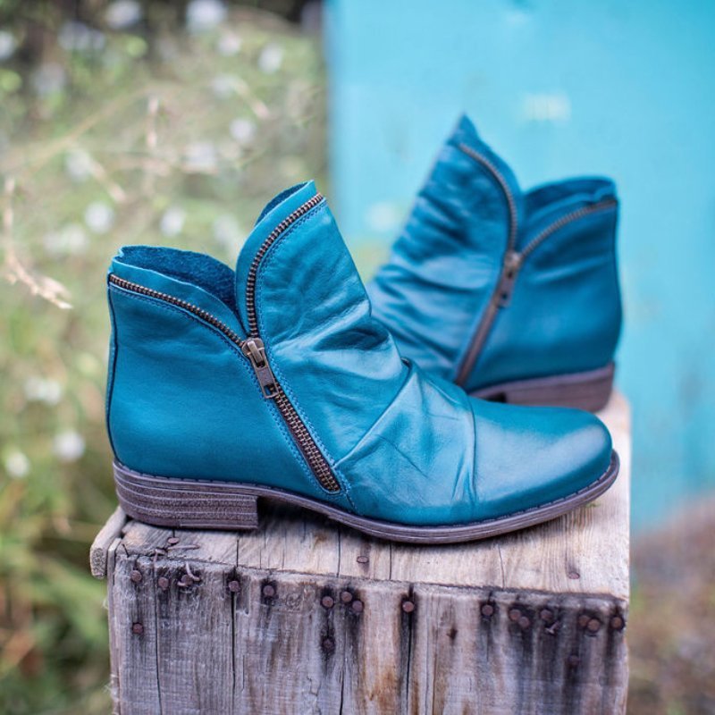 Abigail - Zip-Up Bio Leather Boots